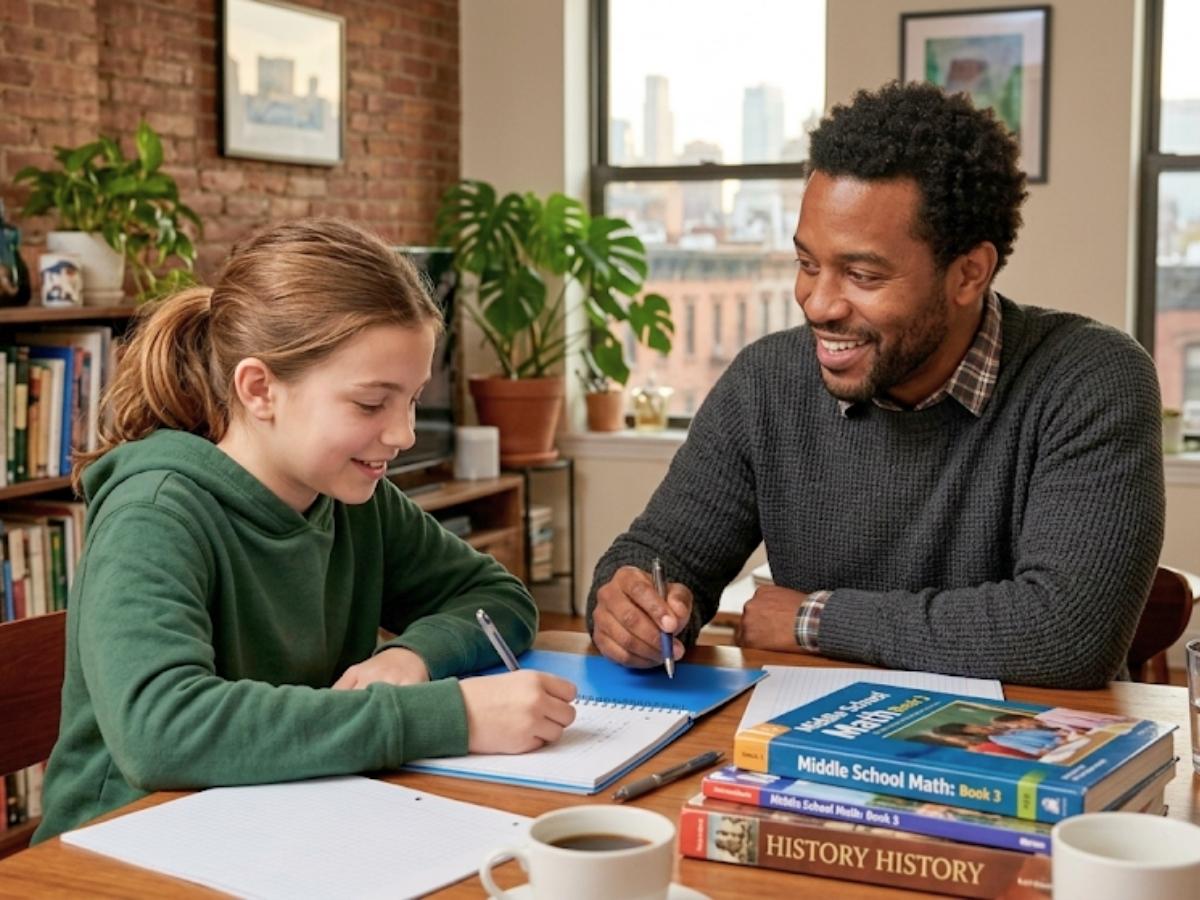 One-on-one home tutoring session with Impact Homeschool tutor